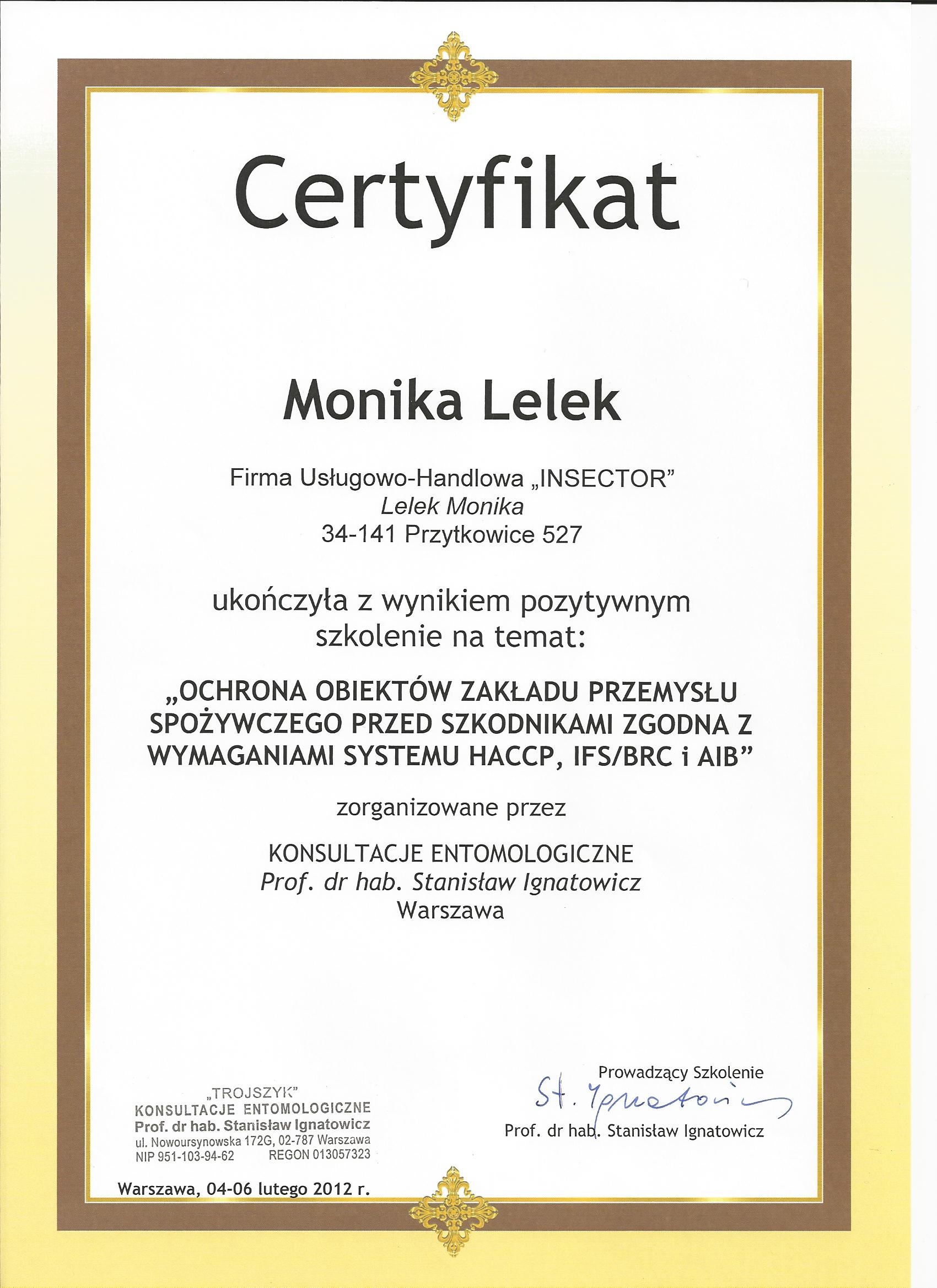 certyfikat
